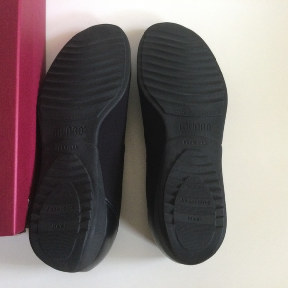 Munro Traveler Size 8W Black Stretch Comfort Shoes #741687 USA - Picture 9 of 16